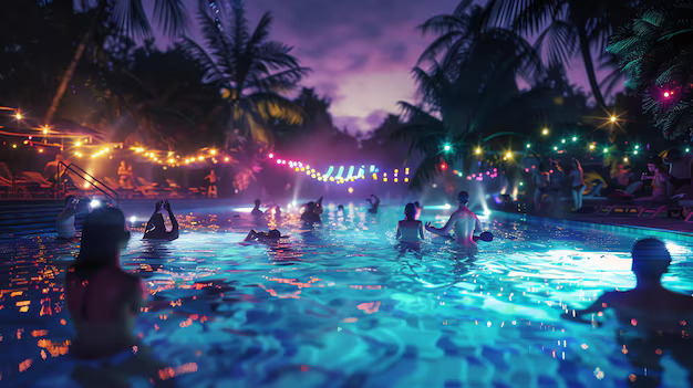 Neon Glow Pool Party