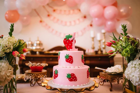 Strawberry First Birthday Décor Theme