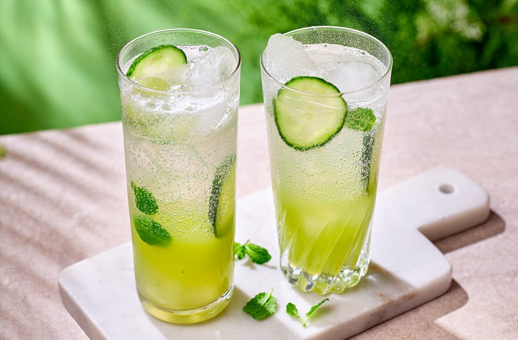 Mediterranean Cucumber Tonic Mocktail Drink