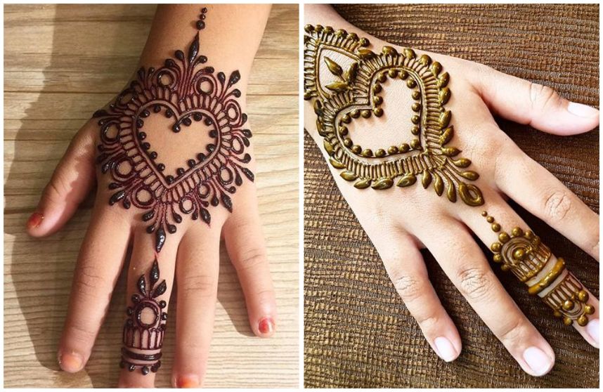 Heart-Shaped Mehndi