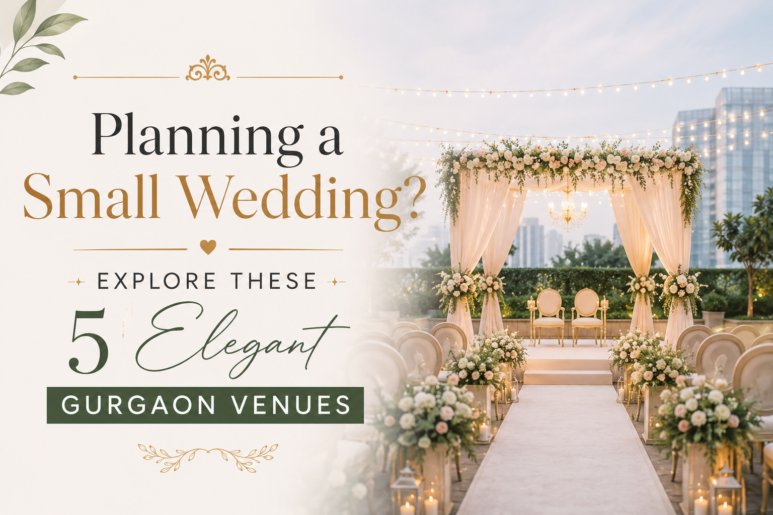 Planning a Small Wedding? Explore These 5 Elegant Gurgaon Venues