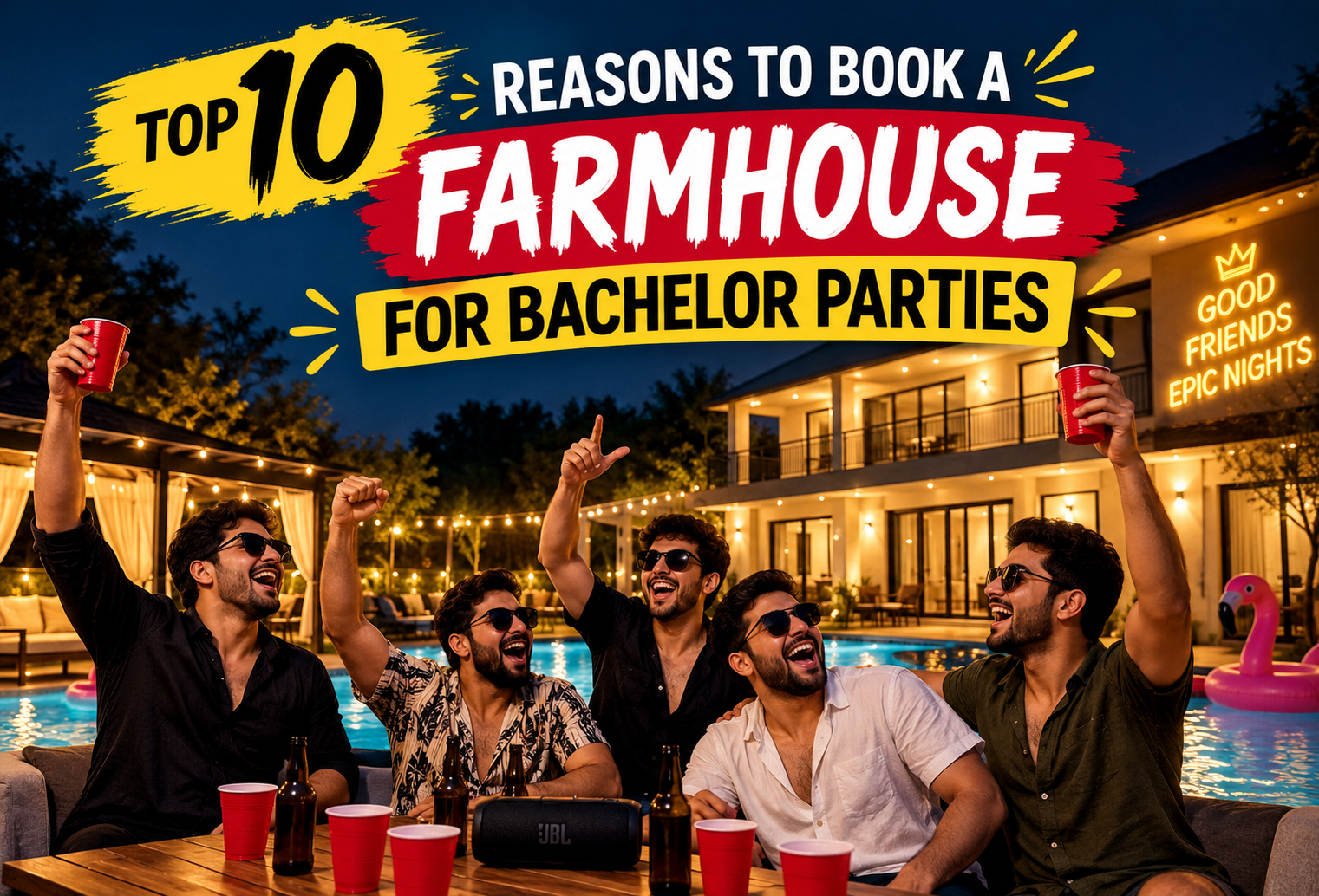 Top 10 Reasons to Book a Farmhouse for Bachelor Parties
