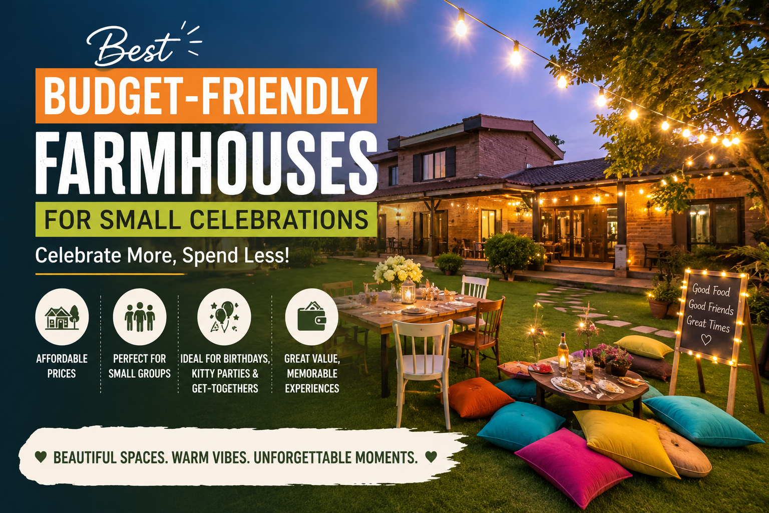 Best Budget-Friendly Farmhouses for Small Celebrations