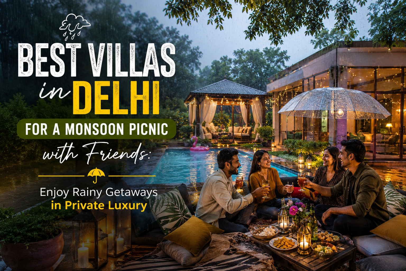 Best Villas in Delhi for a Monsoon Picnic with Friends: Enjoy Rainy Getaways in Private Luxury