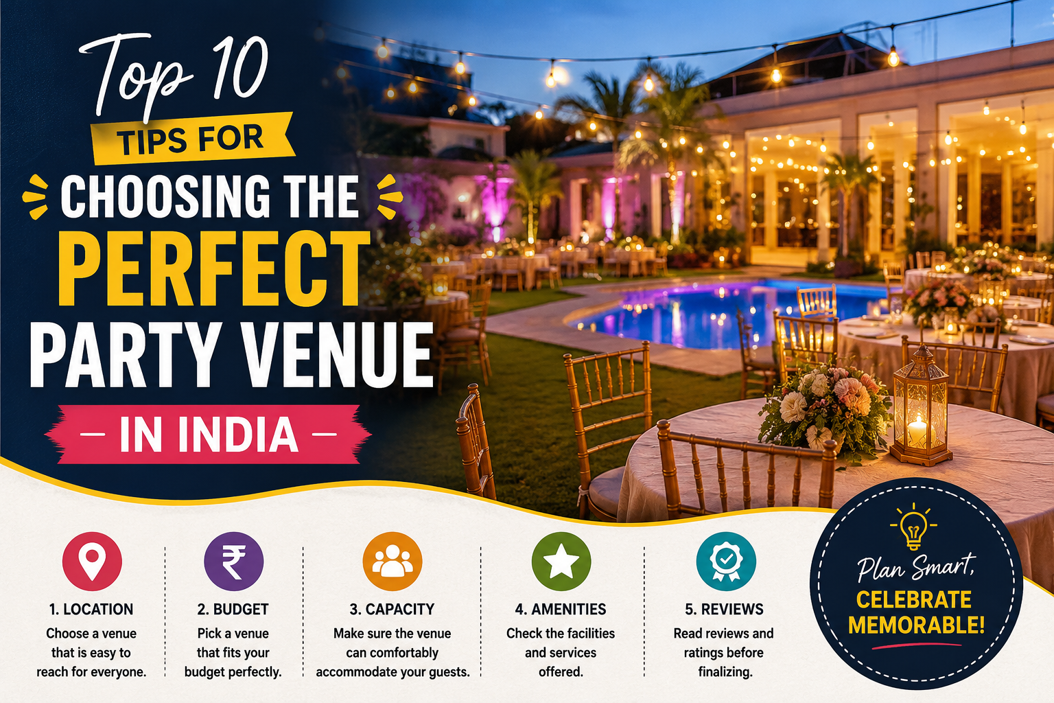 Top 10 Tips for Choosing the Perfect Party Venue in India
