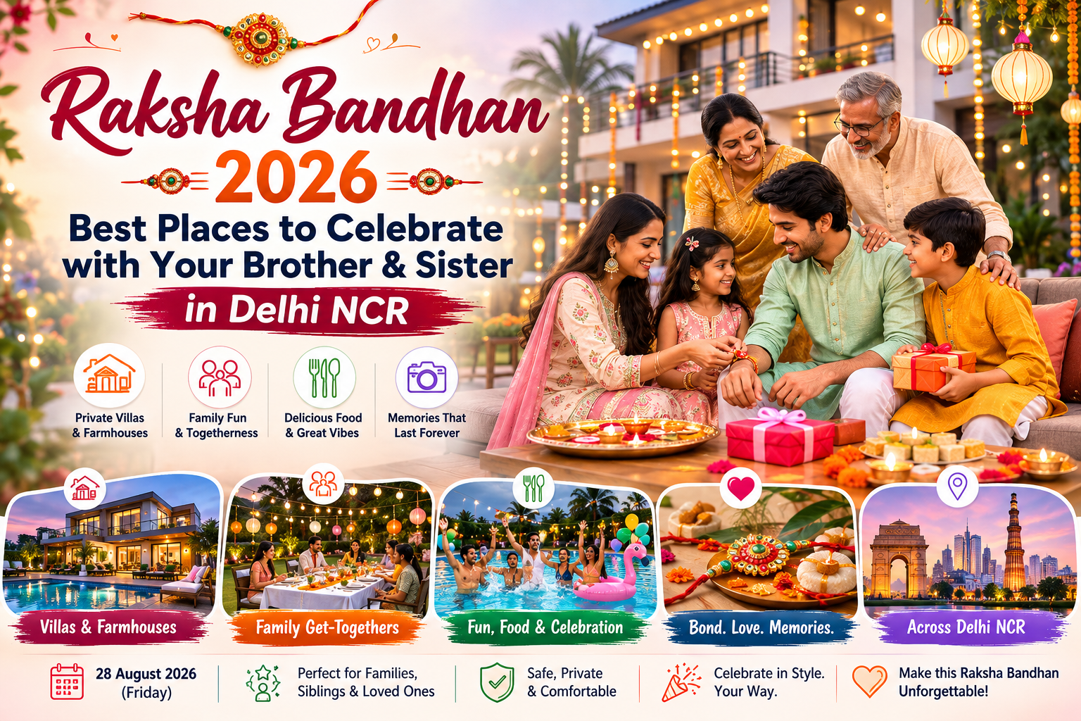 Raksha Bandhan 2026: Best Places to Celebrate with Your Brother & Sister in Delhi NCR